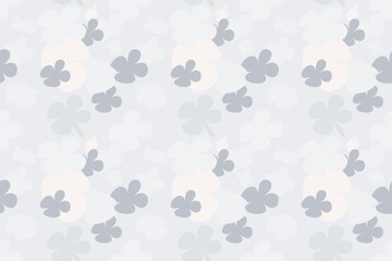 Hand Painted Flower Pattern With Simple Pretty, Little Floral Liberty Seamless Texture Background. Spring, Summer Romantic Blossom Flower Garden Seamless Pattern for Your Designs