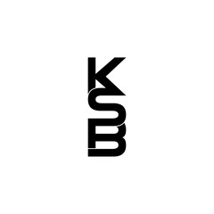 ksb typography letter monogram logo design