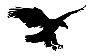 silhouette of eagle vector illustration