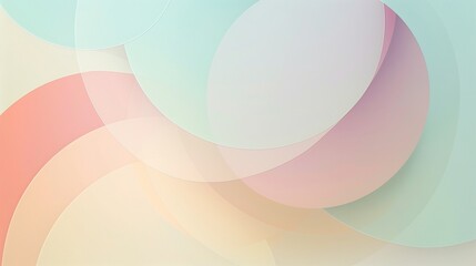 A minimalist abstract background with soft pastel circles overlapping each other.