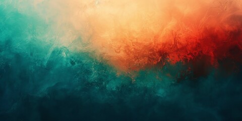 Obraz premium Abstract Teal and Orange Swirls