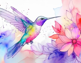 background with hummingbird