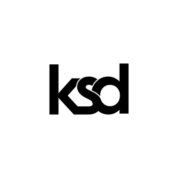 ksd lettering initial monogram logo design