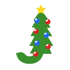 Christmas Tree Letter J