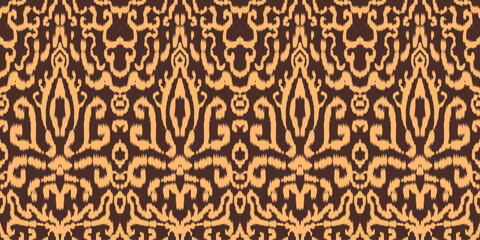 Seamless ethnic design, ikat art. beautiful hand drawn Design for textile and printingEthnic pattern.beautiful pattern. folk embroidery,bohemian style, abstract art	