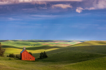 Red Barn in the Palouse of western Idaho
