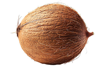 A large brown coconut with a pointed top. AI Generative