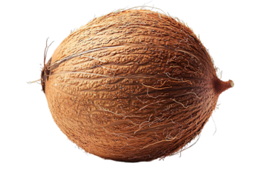 A large brown coconut with a pointed top. AI Generative
