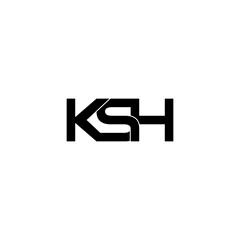 Fototapeta premium ksh typography letter monogram logo design