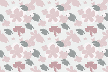 Seamless Floral Pattern With Hand Drawn Little Floral Liberty Seamless Texture Background. Spring, Summer Romantic Blossom Flower Garden Seamless Pattern for Your Designs