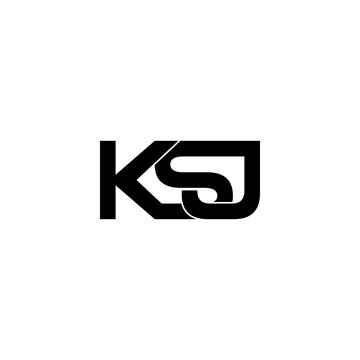 ksj initial letter monogram logo design