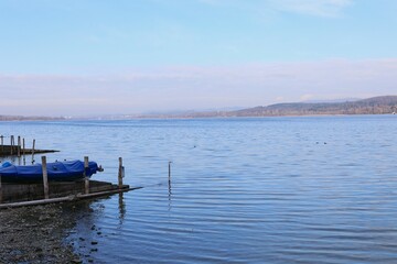 Blick von der Insel Reichenau auf den Bodensee	