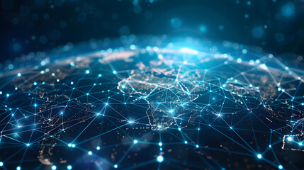 Global communication interconnection, where the bouncing light on the Earth's sphere connects various regions, is a communication concept.