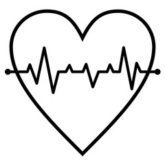 Heartbeat Flat Icon, Pixel Perfect, For Mobile and Web, Heart beat icon. Heartbeat , heart beat pulse flat icon for medical apps and websites. Heart and cardiorgam, heartbeat simple