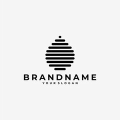 WATER DROPLET LINE ART BOLD MINIMALIST LOGO ICON ILLUSTRATION