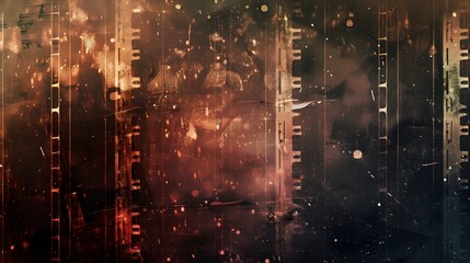 Fototapeta premium Background of retro film with scratch