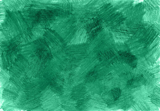 Background filled with texture drawn with colored pencils. Different shades of turquoise colors. Green, blue, white shades. Chaotical strokes.