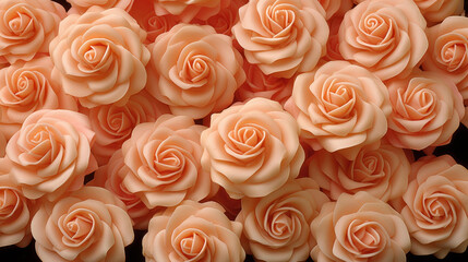 Transform your space with a stunning 3D wallpaper featuring a soothing pastel blue and beige roses background for a chic wall mural.