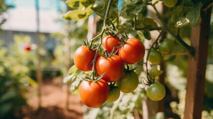 Vibrant image of mature tomato plant showcasing ripe red tomatoes ready for harvest.