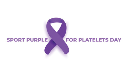 Sport Purple for Platelets Day. background, banner, card, poster, template. Vector illustration.