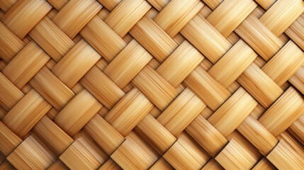 Chic flat illustration of modern bamboo weave design with geometric shapes and natural texture.