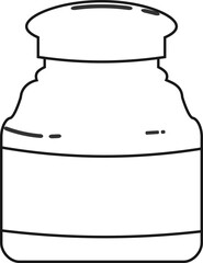 Ink bottle icon stationery illustration