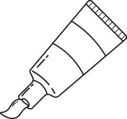 Color tube icon stationery illustration