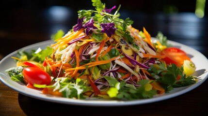 Bowl filled with a variety of colorful and flavorful Thai salad ingredients