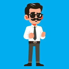 Cute Male Teacher Cartoon