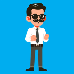 Cute Male Teacher Cartoon