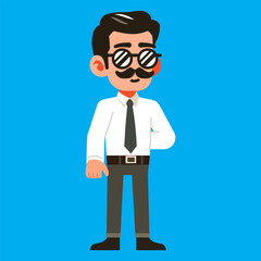 Cute Male Teacher Cartoon