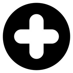 add glyph icon isolated on white background