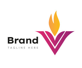 Letter V logo icon design template elements. Usable for Branding and Business Logos.