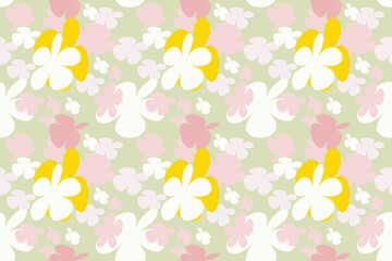 Blooming Flower Pattern Little Floral Liberty Seamless Texture Background. Spring, Summer Romantic Blossom Flower Garden Seamless Pattern for Your Designs