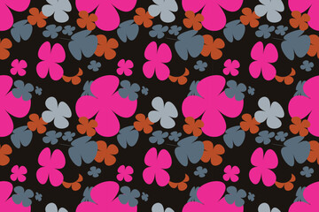 Seamless Abstract Floral Wallpaper Pattern Little Floral Liberty Seamless Texture Background. Spring, Summer Romantic Blossom Flower Garden Seamless Pattern for Your Designs