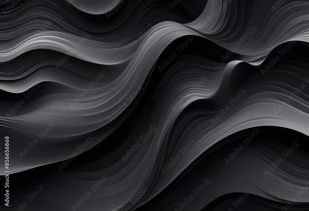 Poster black gray white gradient abstract curve wave wavy line background for a creative project or design 