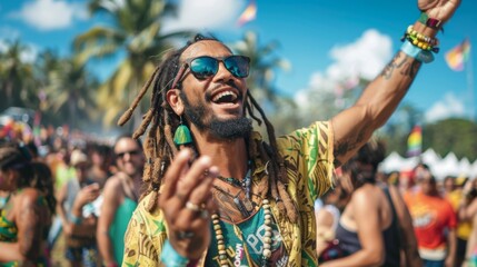 The energetic and lively sounds of reggae music fill the festival grounds transporting attendees to the laidback vibes of the islands.