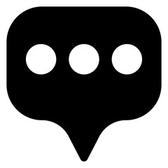 chat  glyph  icon isolated on white background