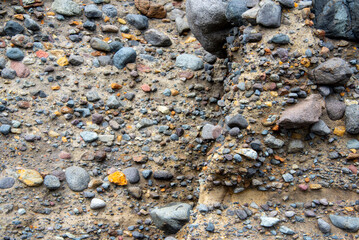 Conglomerate Rock Cliff - New Zealand