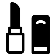 lipstick  glyph  icon isolated on white background