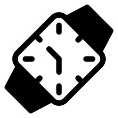 smart watch  glyph  icon isolated on white background