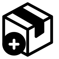 add glyph  icon isolated on white background