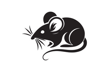 Rat silhouette vector 