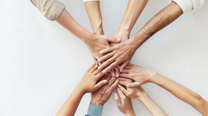 Success concept on white background teamwork.