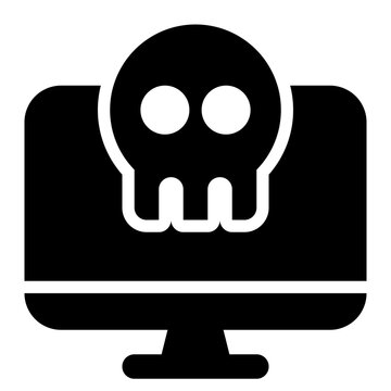 computer infected icon