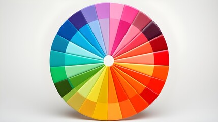 Fototapeta premium color wheel isolated on white background
