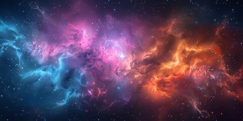 Obraz premium Cosmic Nebulae: A Celestial Tapestry