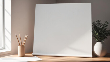 Mock Up White Board For Design Presentation