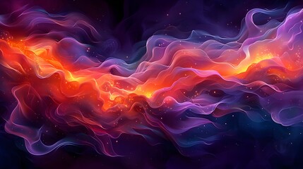 Obraz premium Vibrant Abstract Cosmic Energy Flow Dynamic Background
