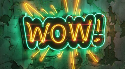 The "Wow" Neon Sign